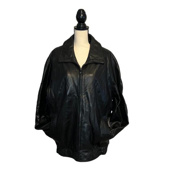 Pelle Studio Thinsulate Leather Full Zip Jacket Womens Size 2X Black Super Soft - Picture 2 of 9